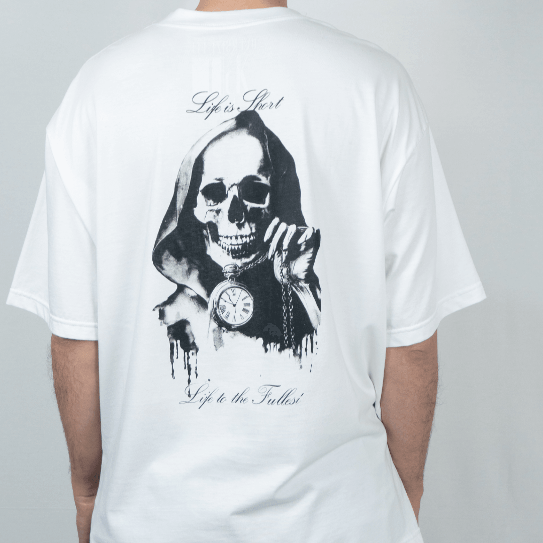 Basic Premium Oversize fit - Skull White