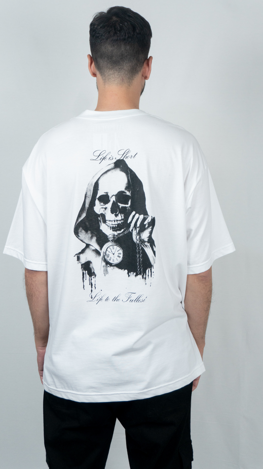 Basic Premium Oversize fit - Skull White